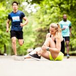 runner with sprain